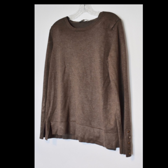 Larry Levine Sweaters - Larry Levine dark taupe long sleeve sweater B2 Larry Levine Sweaters - Larry Levine dark taupe long sleeve sweater B2